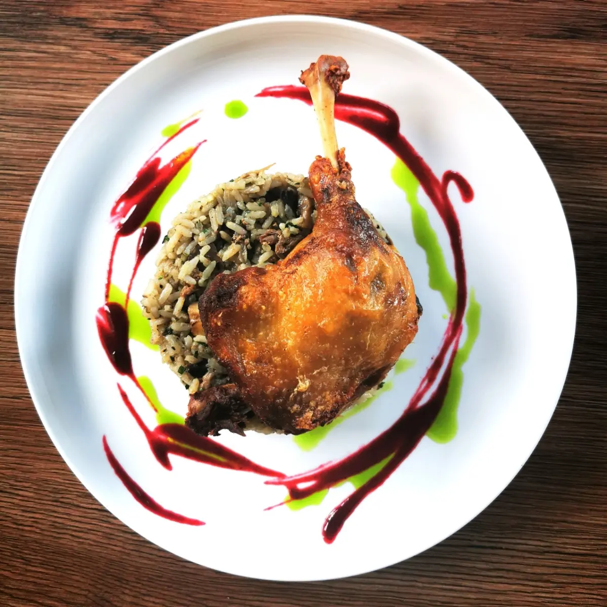 creation thumb for Confit duck leg with "ludas kása"