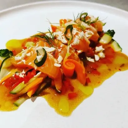 creation thumb for Lachs/Ponzu/Cashew