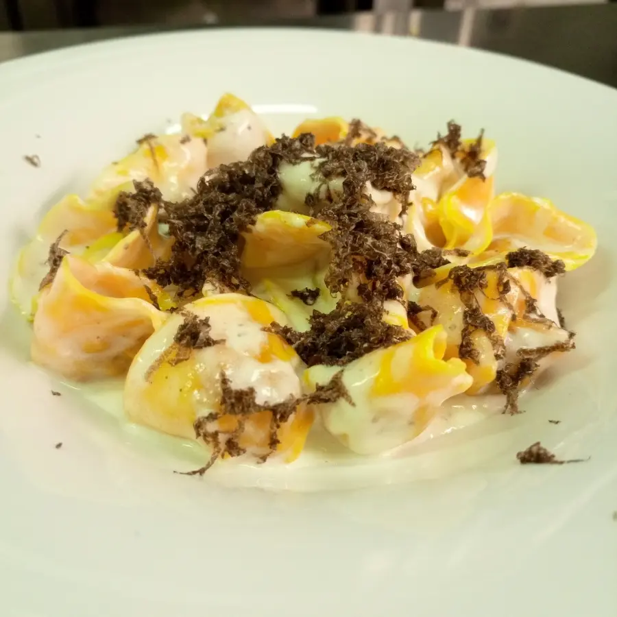 creation thumb for Tortello bolognese, parmesan fondue, black truffle