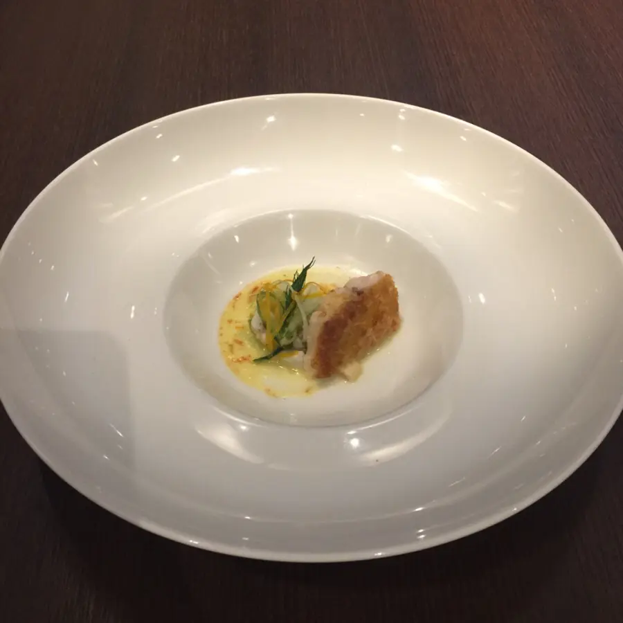creation thumb for Pan fried red mullet with cucumber,orange,fennel salad and orange sauce