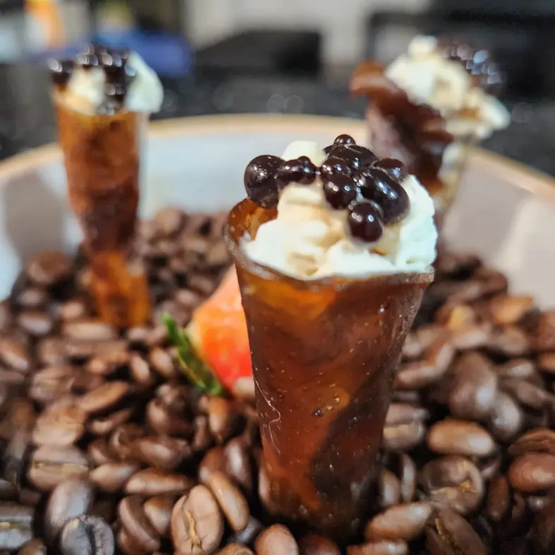 creation thumb for Coffe cone , mascarpone foam and espresso caviar