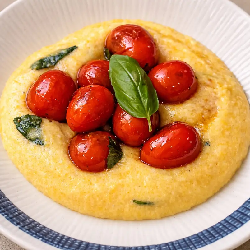 creation thumb for Creamy Polenta with Sautéed Cherry Tomatoes