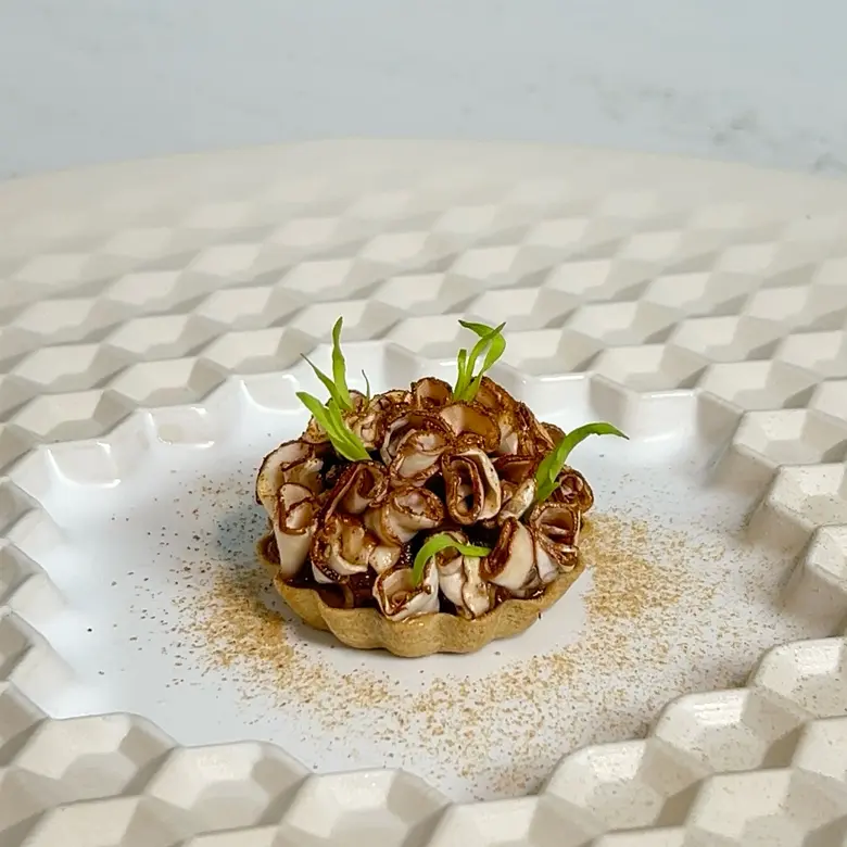 creation thumb for Mushroom & Jerusalem Artichoke tartelette