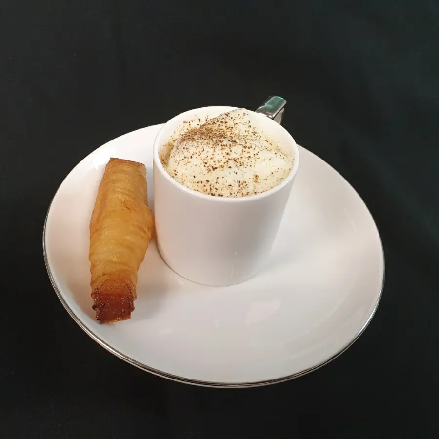 creation thumb for Potato croissant with truflle and porcini capuccino