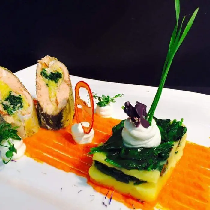 creation thumb for Sous Vide Lachsforelle/ Püreé Jungspinat lasagne / Karotten Ingwercrem
