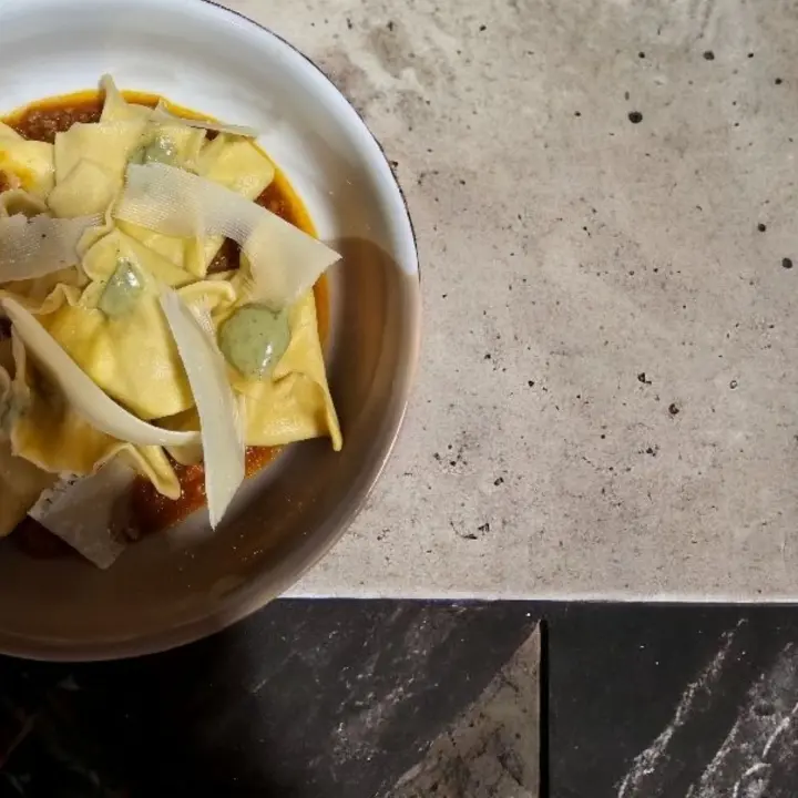 creation thumb for Cheese diamonds on Bolognese ragù.