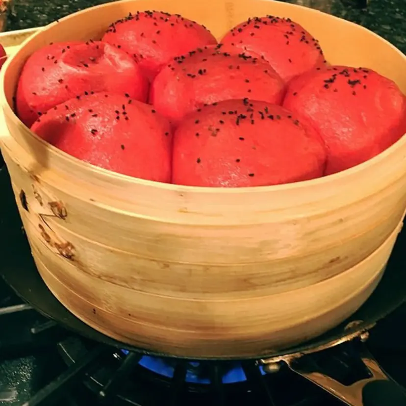 creation thumb for Steamed Beet Bao or Filled Buns