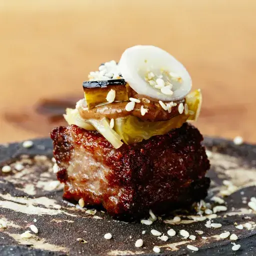 creation thumb for Welsh Wagyu Burger with Fermented Lettuce