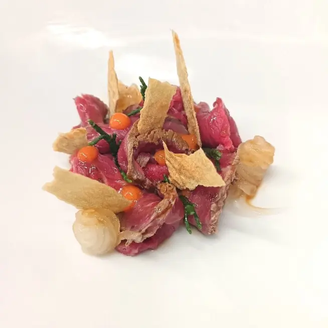 creation thumb for Smoked Beef Tataki with Osmosis Cucumbers