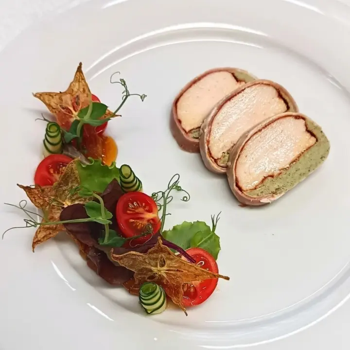 creation thumb for Spiced Chicken with Herb Stuffing & Carambola Jam