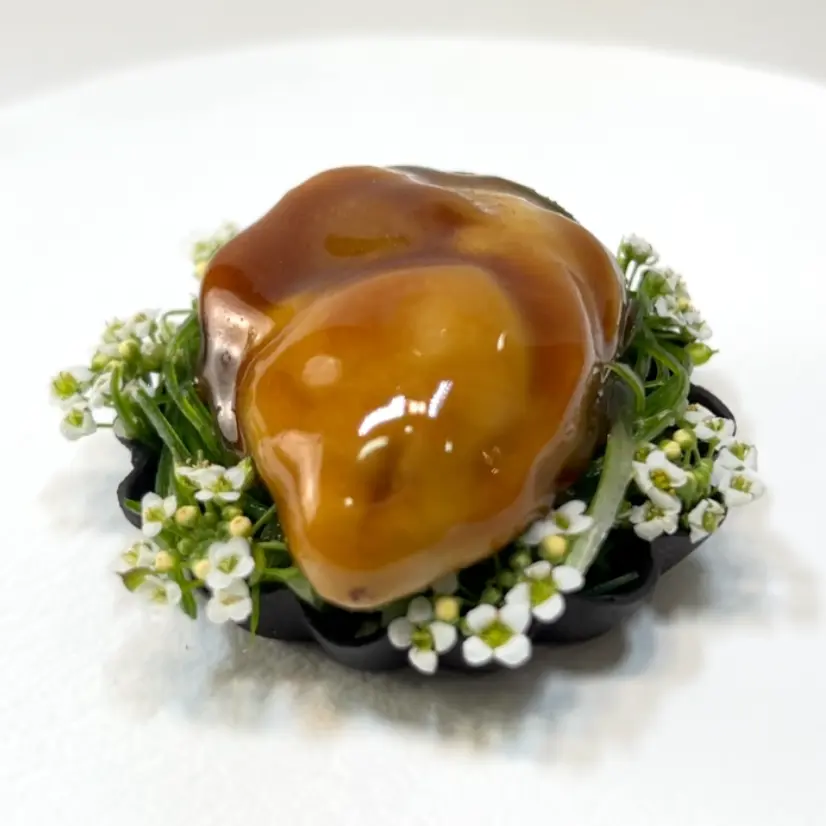 creation thumb for Squid Ink Tartelette with Morel Gelée, Oyster & Scallions