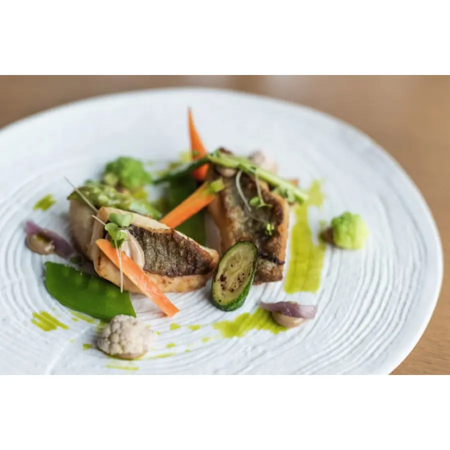 creation thumb for John dory - pickled vegetable - black garlic all i oli