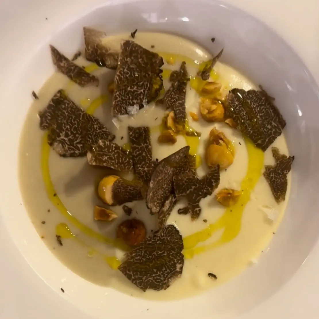 creation thumb for Parsnip Purée with Chestnut Velouté, & Grilled Hazelnuts