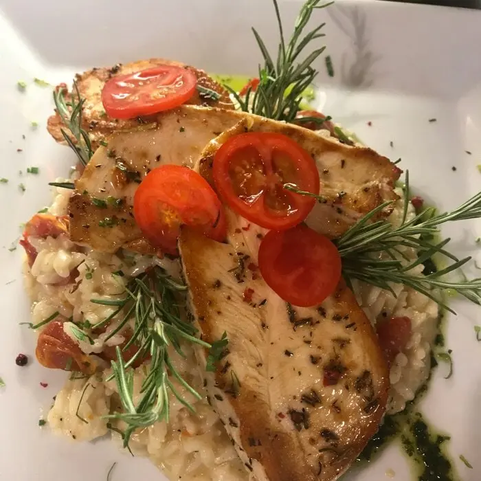 creation thumb for Pollo Rosmarino auf Zitronrn risotto