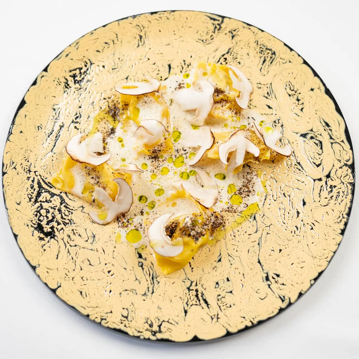 creation thumb for Porcini fagotelli, beurre blanc, planed poricini mushrooms