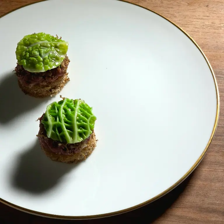 creation thumb for Beef Tartare, Sauerkraut, Black Truffle