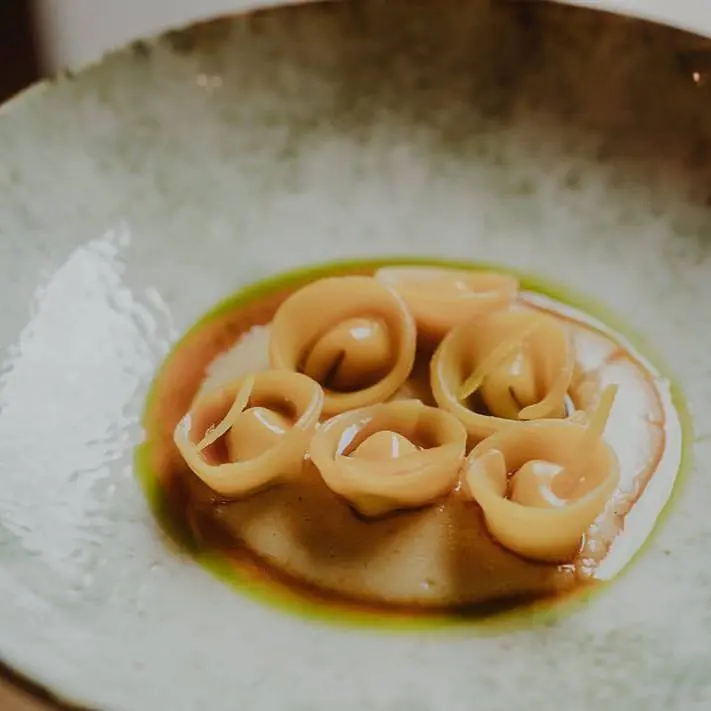 creation thumb for Tortelli aux girolles, pommes de terre au four, citron confit
