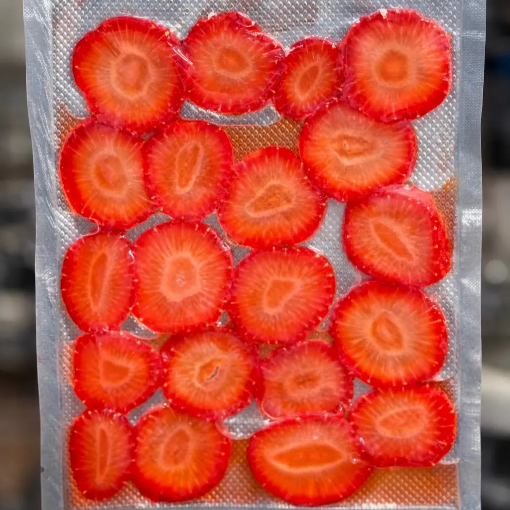 creation thumb for Vacuum-compressed strawberries with white balsamic