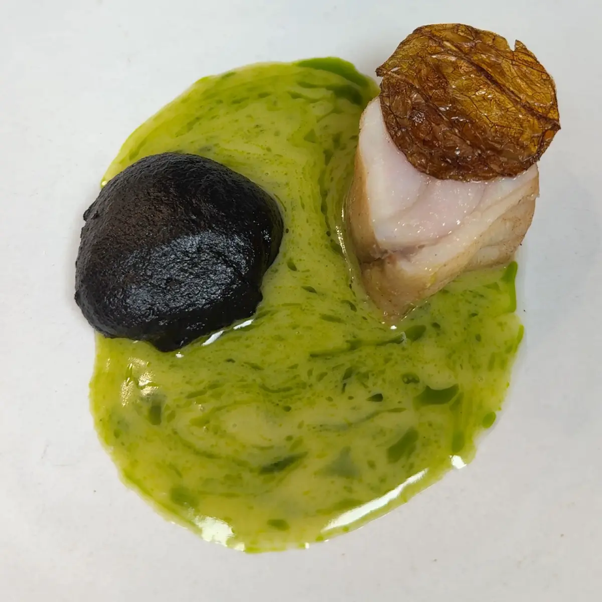 creation thumb for Monkfish, Cabbage, Miso, Bonito, Sunchoke