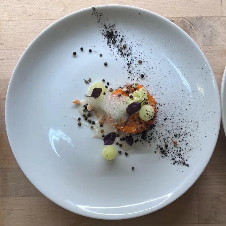 creation thumb for Smoked Steelhead trout apples and cucumber