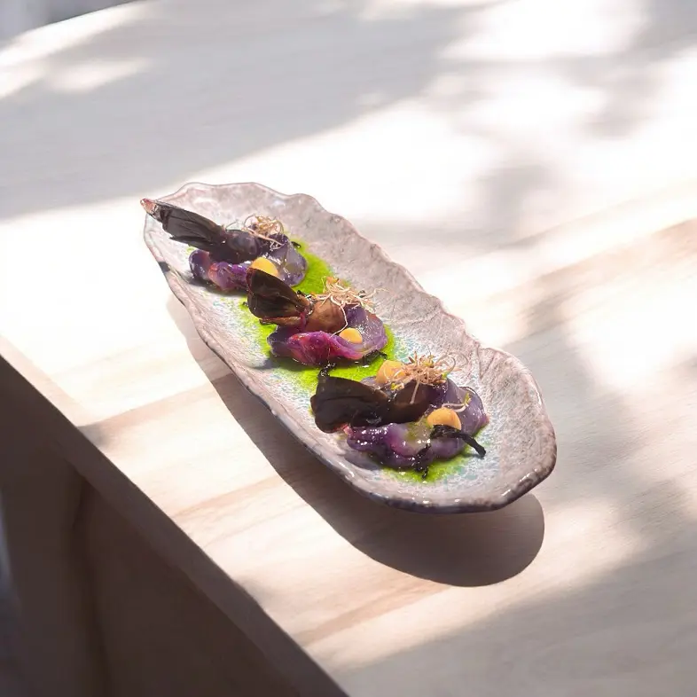 creation thumb for Marinated Shrimp with Coriander Sauce and Yellow Pepper Mayo