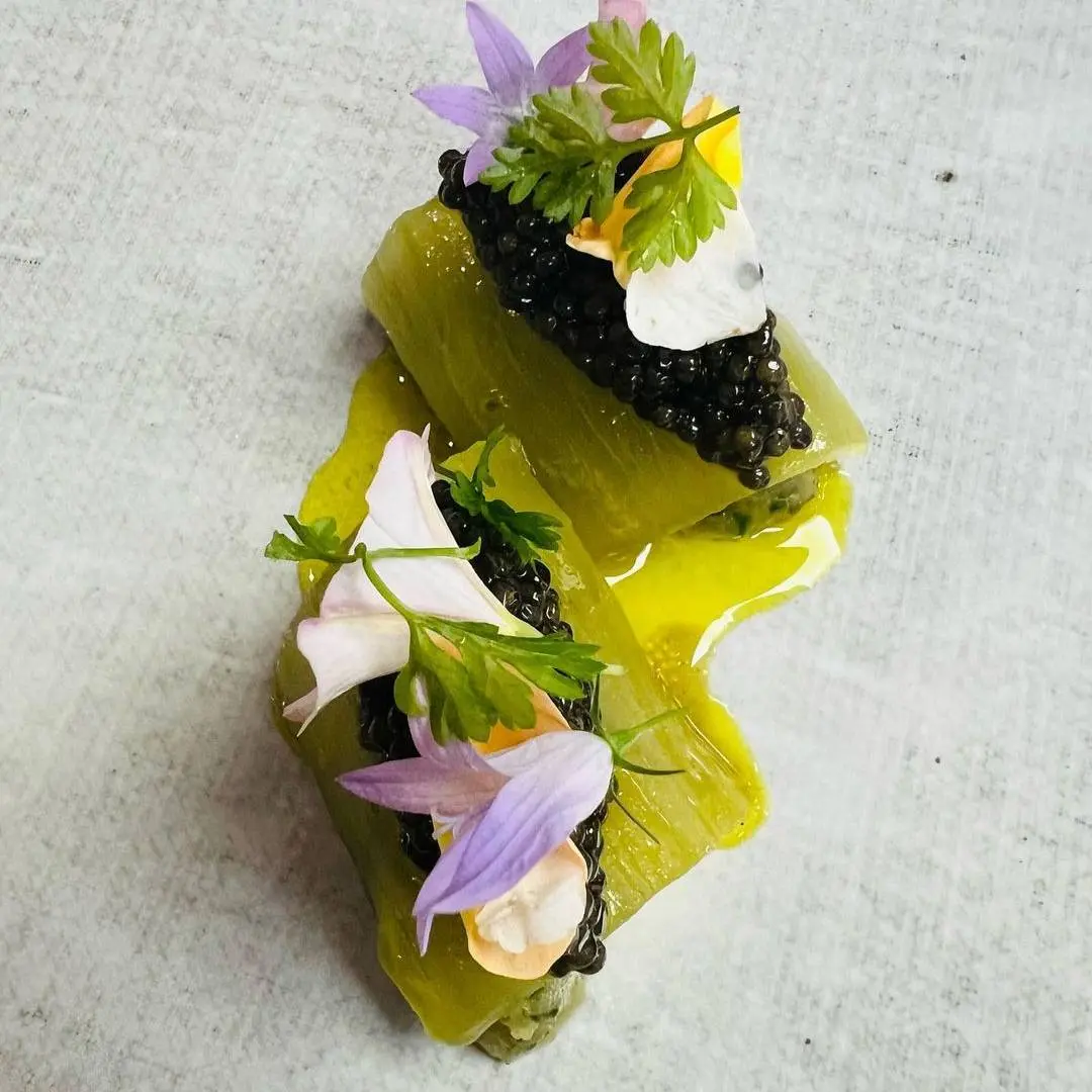 creation thumb for Cucumber marinated in Tours Garum and Sologne Caviar