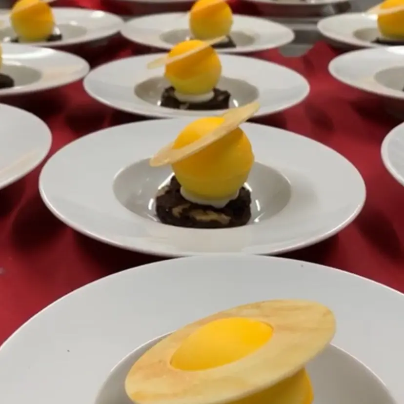 creation thumb for White chocolate lime mousse with passion fruit