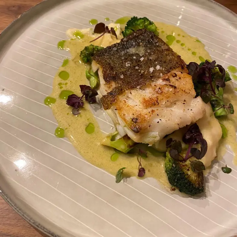 creation thumb for Winter Cod / parsnip / chives oil