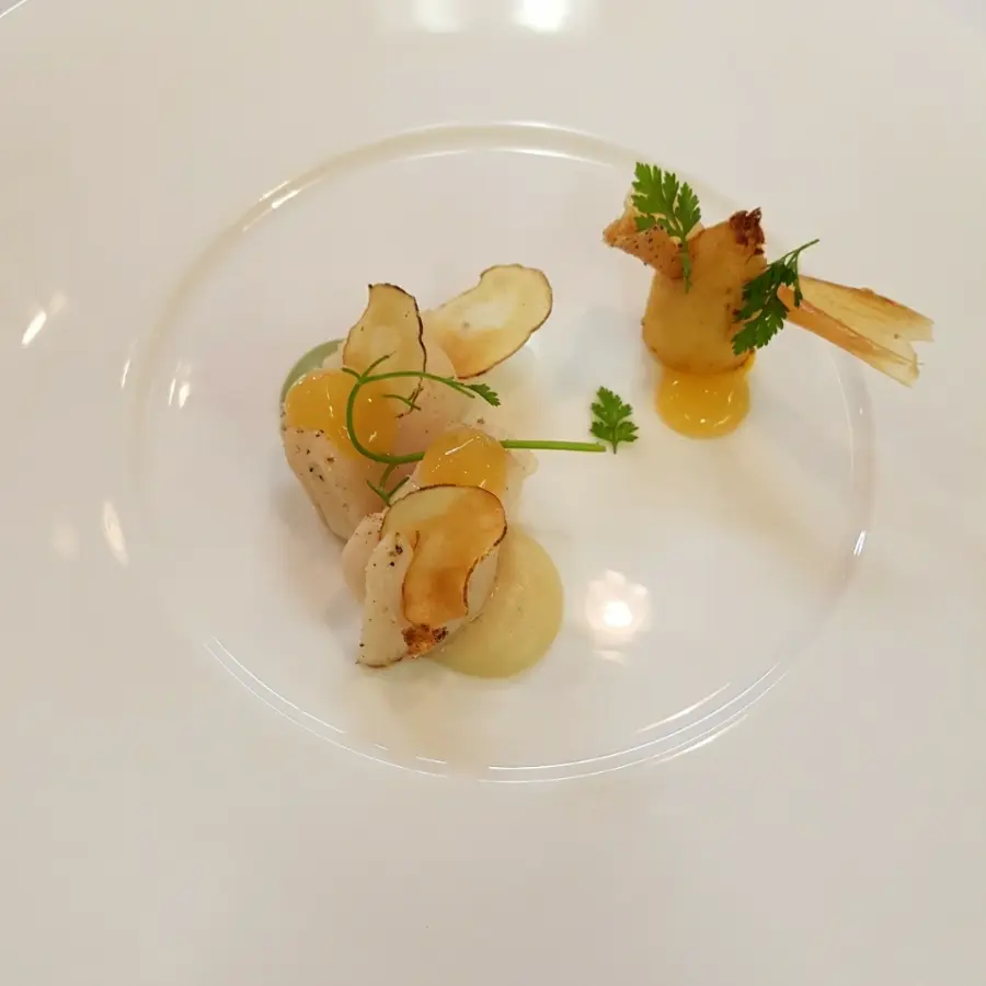 creation thumb for Scallop / Chervil root / Grapefruit