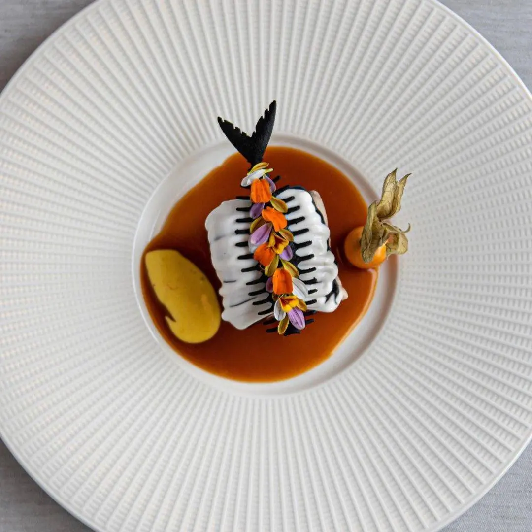 creation thumb for Ombrine, Citrus Fruit Béarnaise and Cacciucco