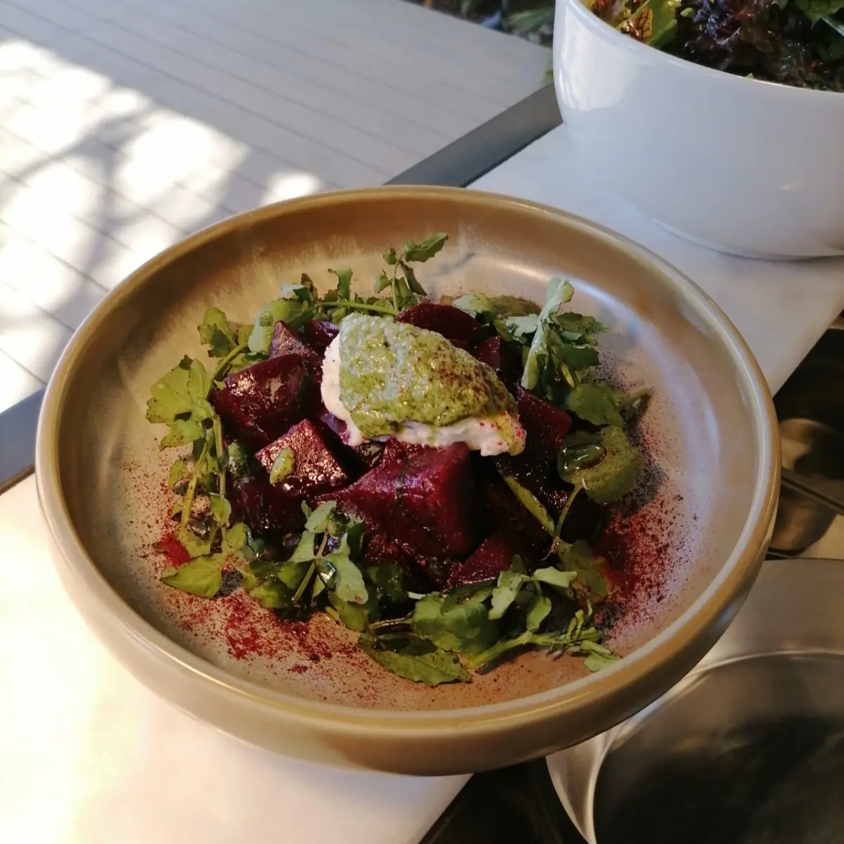 creation thumb for Roasted beetroot w ezine cheese and pesto sauce