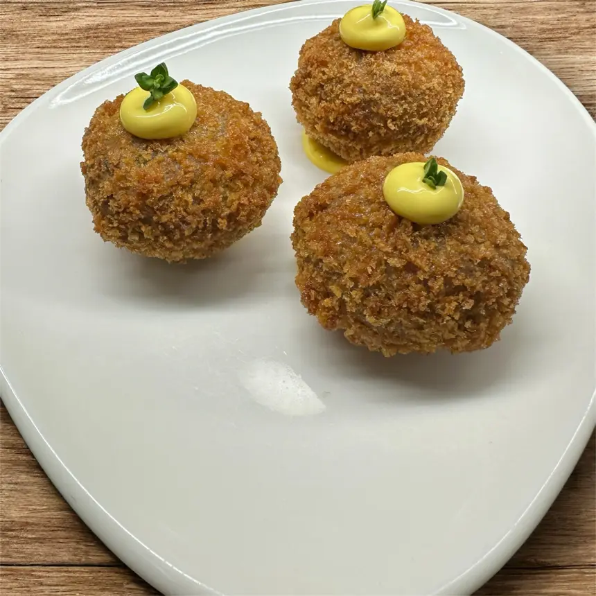 creation thumb for Veal Mondeghili with Saffron Mayonnaise