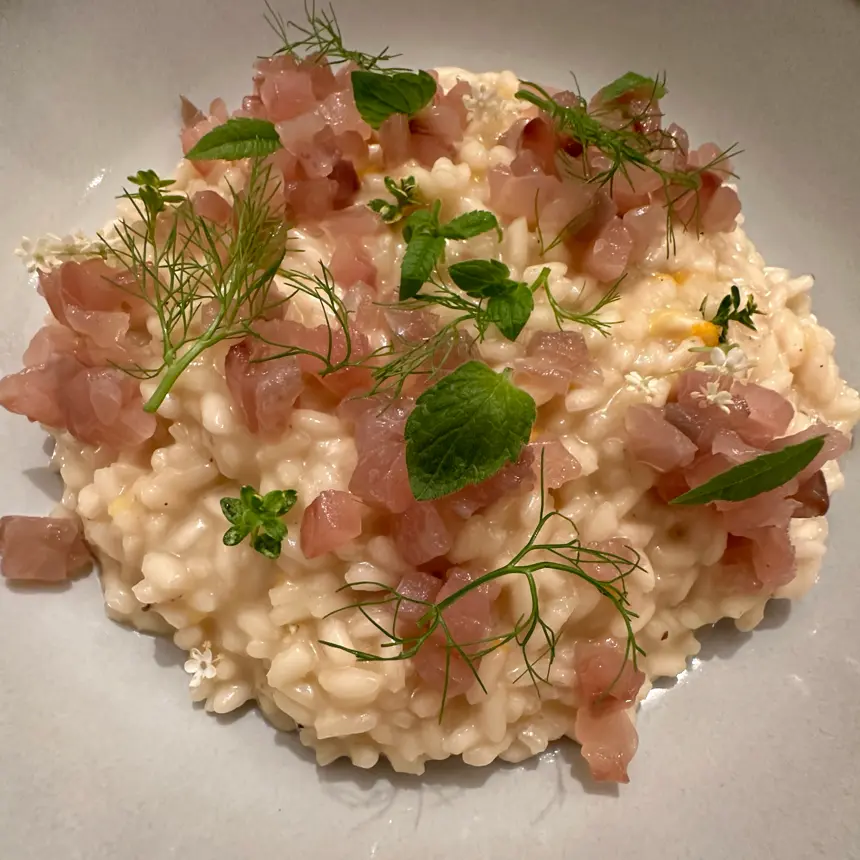 creation thumb for Citrus Risotto, Lavender Mackerel and Herbs