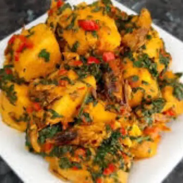 creation thumb for Yam porridge with spinach