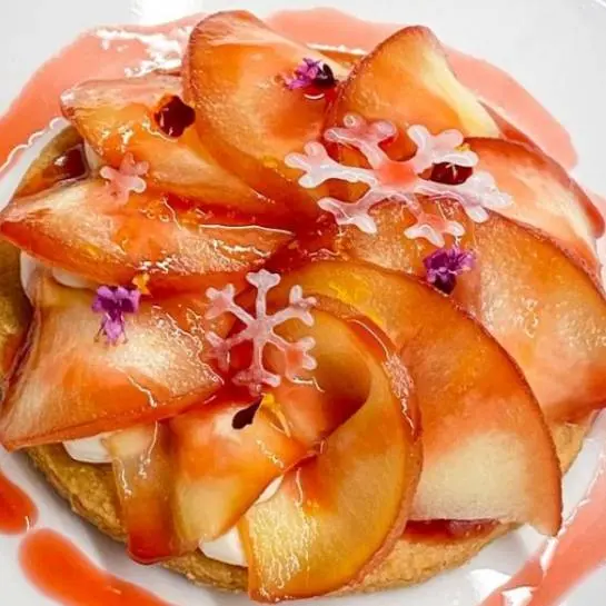 creation thumb for Crisp apple cooked under vacuum with red wine