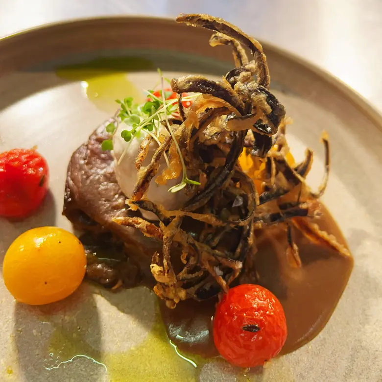creation thumb for Pressed aubergine with vegan burrata