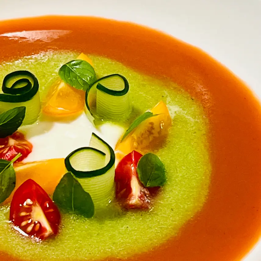 creation thumb for Gaspacho de tomates vermelho e verde