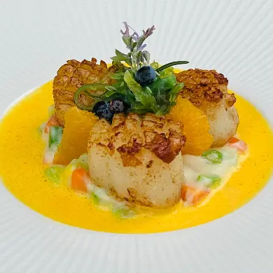 creation thumb for Scallops with Mandarin Sauce 