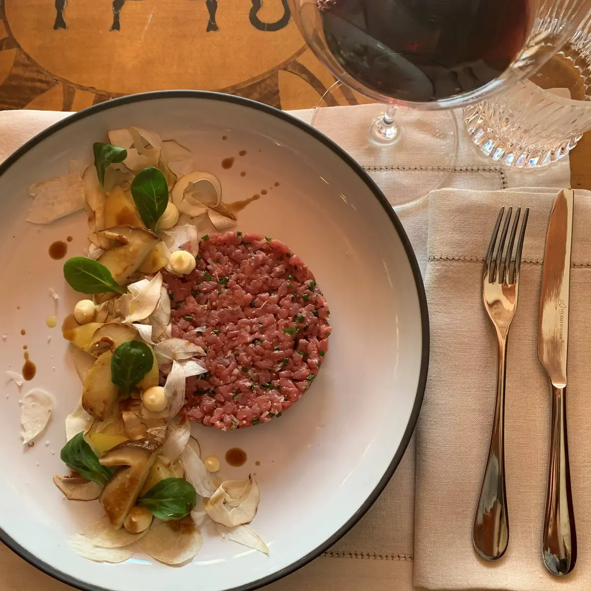 creation thumb for Veal tatar - local mushrooms