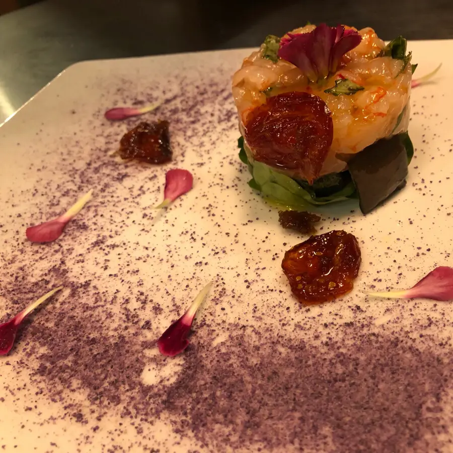 creation thumb for Tartara con polvere di patata viola🥔