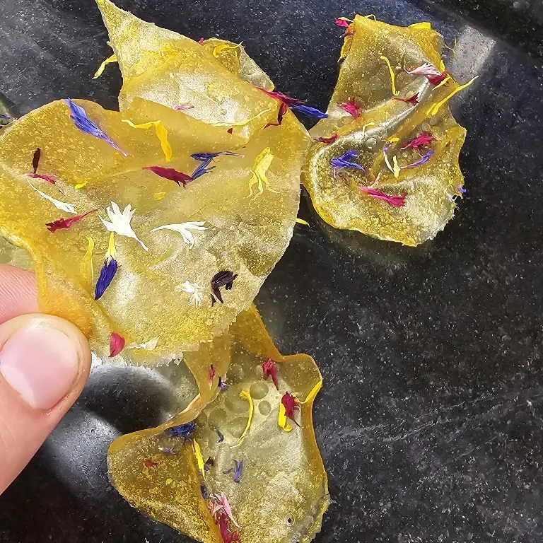 creation thumb for Crispy Exotic Fruit Leafs 🥭 🌿