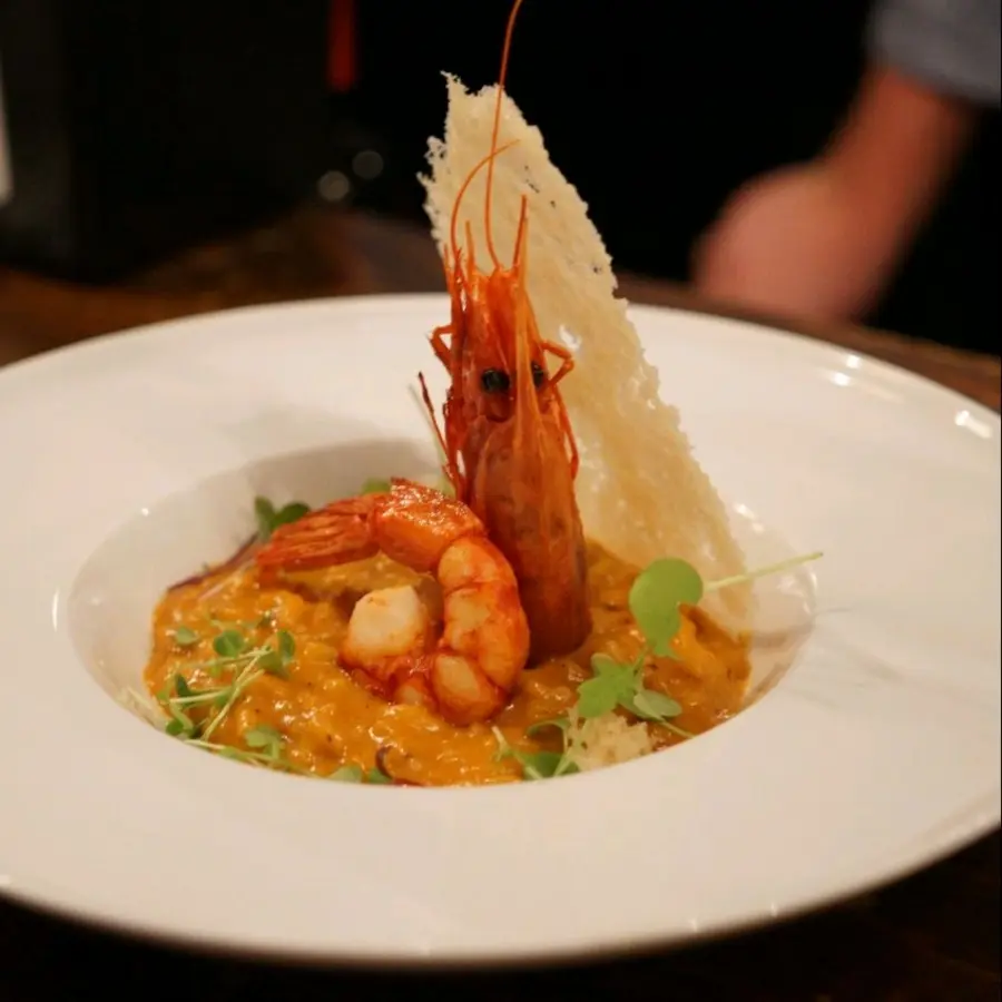creation thumb for Red langostino risotto with crispy parmesan