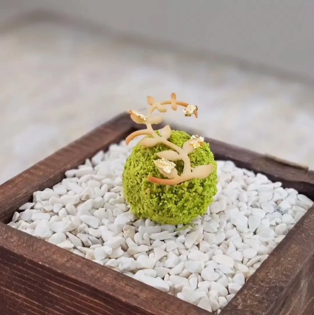 creation thumb for Avocado Truffels with Honey tuile