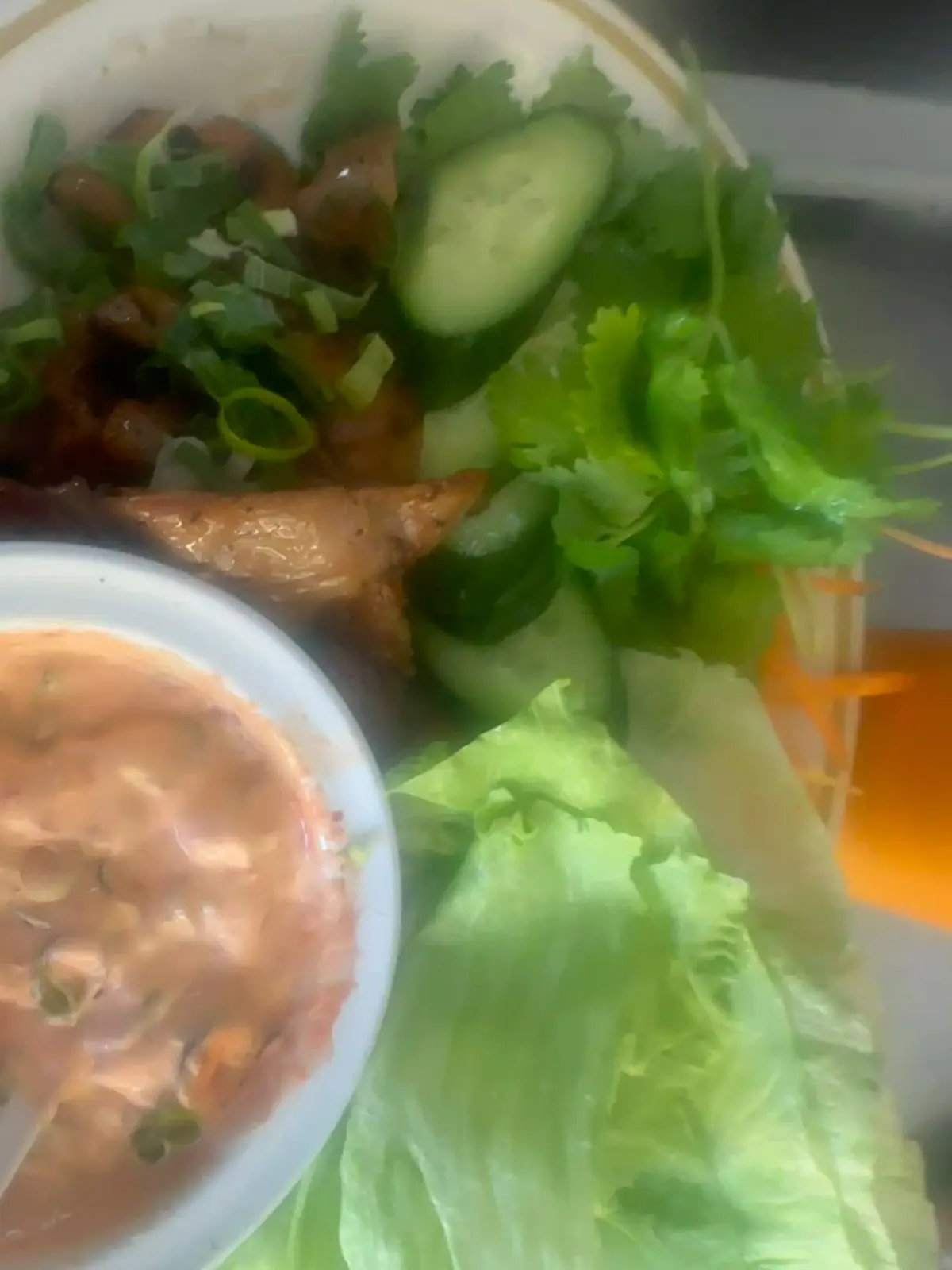 creation thumb for Bbq Chicken lettuce wrap