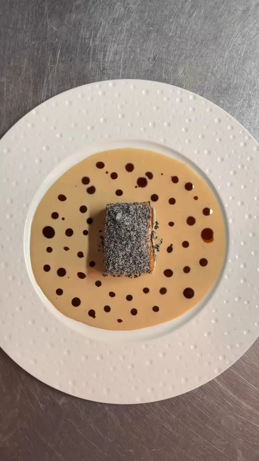creation thumb for Charcoal-Grilled Swordfish with Miso Cream & Ashes