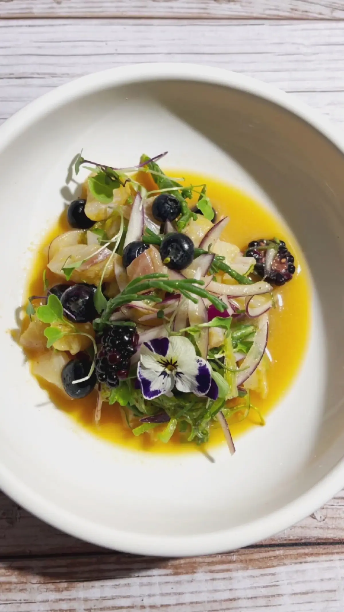 creation thumb for Ceviche avec fruit de la passion et mûre
