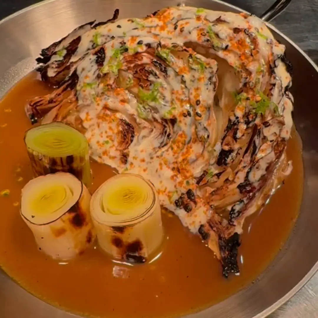 creation thumb for Grilled Cabbage & Parmesan Cream 