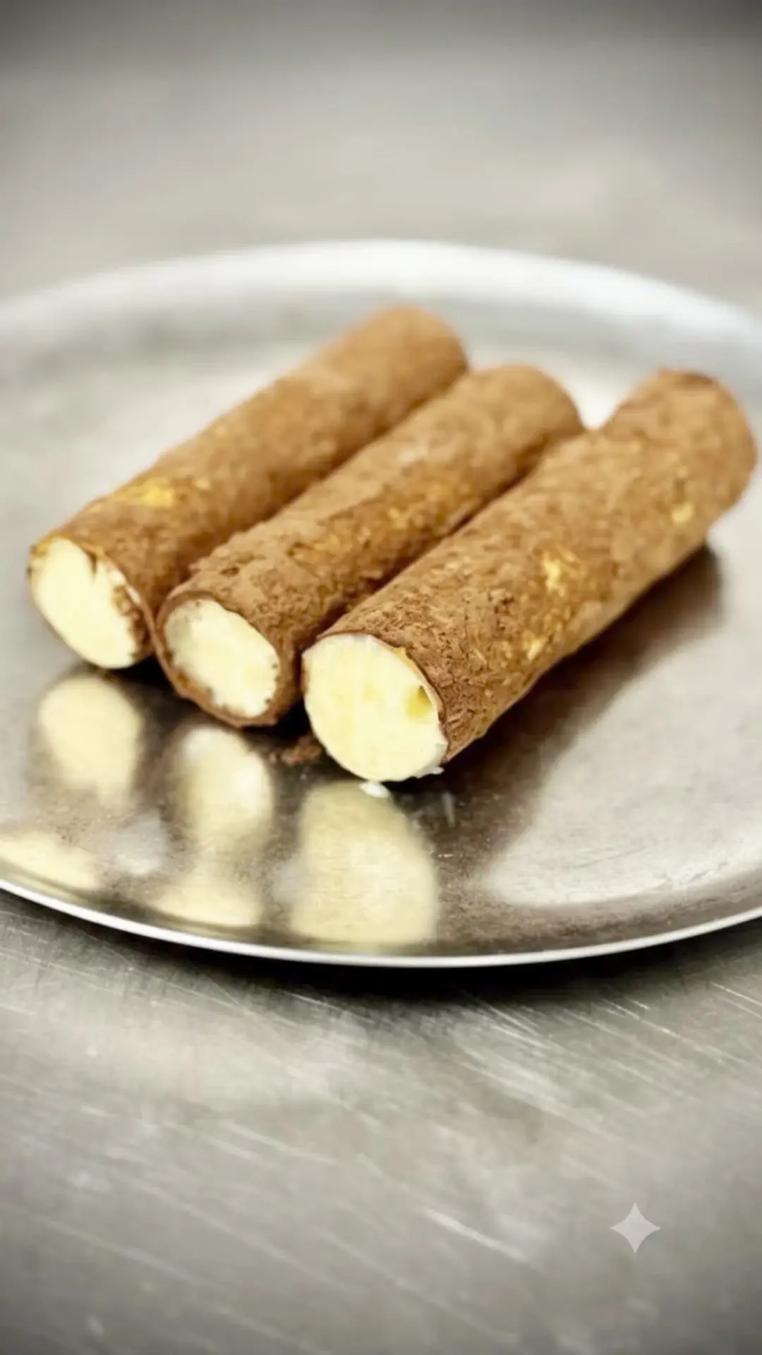 cannoncini with tiramisu cream