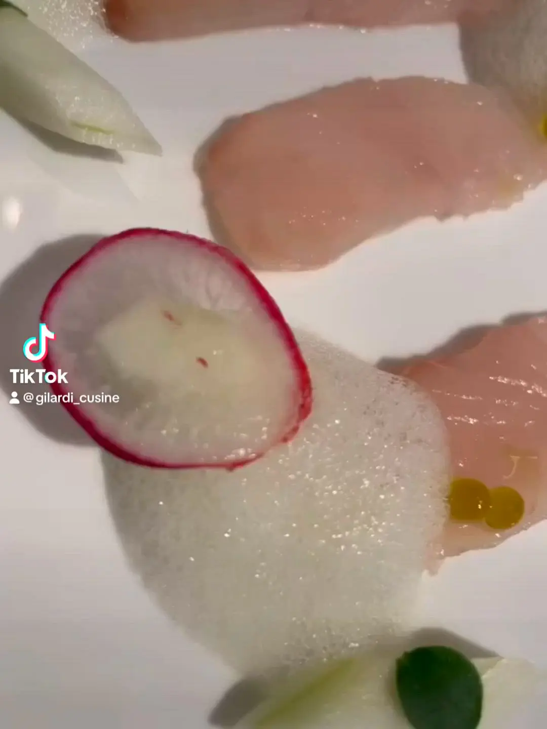 creation thumb for amberjack carpaccio and tomato water