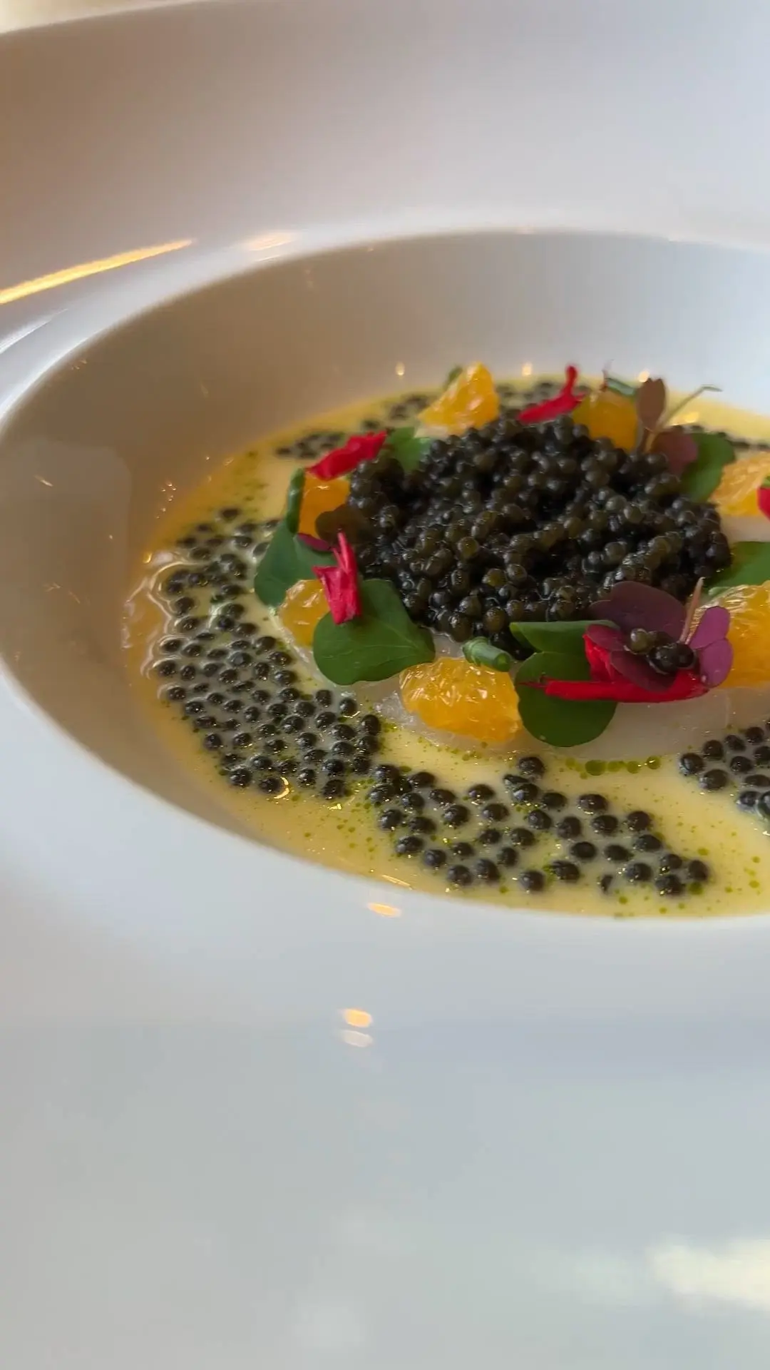 creation thumb for Hand Dived Scallop with Oscietra Caviar, Satsuma & Vin Jaune